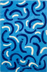 Swimming Pool Carpet, from the Arterior Collection by David Hockney, 1988, Dyed and tufted machine-woven woollen rug, with jute/cotton backing, sold Sep 2024