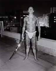 Seiji Kurata, 入墨の男 [Irezumi no otoko] Tattooed Man from Flash Up, 1975, Gelatin silver print, printed 1978