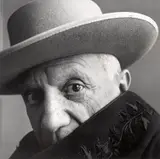 Pablo Picasso at La Californie, Cannes, France by Irving Penn, 1957, Gelatin silver print, printed before 1965, mounted, sold May 2024