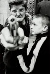 Gun 1, New York by William Klein, 1955, Gelatin silver print, printed 2013, mounted, sold May 2024