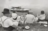 On the Banks of the Marne by Henri Cartier-Bresson, 1938, Gelatin silver print, printed later, sold May 2024
