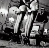 Helmut Newton, Two Pairs of Legs in Silk Stockings, Ritz Hotel, Paris, 1979, Gelatin silver print, printed early 1990s