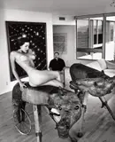 Domestic Nude VI and Art Dealer, Los Angeles by Helmut Newton, 1992, Gelatin silver print, sold May 2024