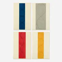 Robert Mangold, Four Columns (I, II, III, IV), 2003, etching and aquatint in colors on Okawara