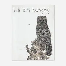 Ich bin hungrig by Kiki Smith, 1999, screenprint and hand-painting on antiqued mirrored glass, sold Sep 2025