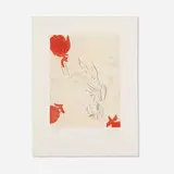 Georg Baselitz, Melancholy, Three Roses, 1999, etching and aquatint in colors on BFK Rives