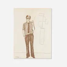 Elizabeth Peyton, David Hockney, 2002, etching on Somerset