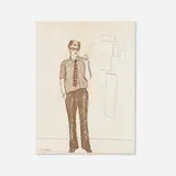 Elizabeth Peyton, David Hockney, 2002, etching on Somerset