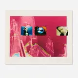 Nam June Paik, Untitled C from Triangle, Trinity (from the Sequences portfolio), 1998, screenprint in colors with offset lithograph collage elements