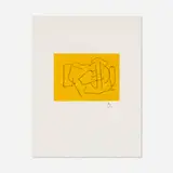 Robert Motherwell, The Bed (from the Ulysses portfolio), 1988, etching in colors on Johannot