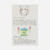 Andy Warhol, Calves Head Giant, Stewed Cepes (from the Wild Raspberries portfolio), 1959, offset lithograph with hand-coloring