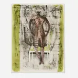 Rufino Tamayo, Mujer con medias (from the Mujeres portfolio), 1969, lithograph in colors