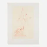 Claes Oldenburg, Woman Hanging in the Imitation of a Soft Fan (Edition B), 1976, etching and aquatint in color with pochoir
