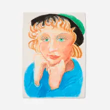 David Hockney, Celia with Green Hat (from the Moving Focus series), 1984, lithograph in colors on HMP handmade paper