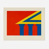 Sol LeWitt, Benziger Print, 1998, woodblock print in colors on Zangetsu
