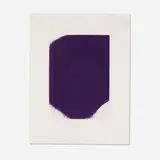 Arnulf Rainer, Untitled (Purple), drypoint etching in color