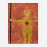 Rufino Tamayo, Hombre con baston (from the Rufino Tamayo 15 aguafuertes 1979 portfolio), 1979, etching in colors on Guarro