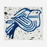 Parviz Tanavoli, Blue Bird, 1974, screenprint in colors