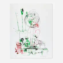Paul McCarthy, Red, Green and Black, 2005, screenprint in colors