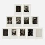 Jasper Johns, 0 Through 9 and Gray Alphabets sample portfolio, 1978, offset lithograph in colors