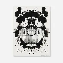 Timothy Curtis, Inkblot Face No. 113, 2020, screenprint on Coventry Rag