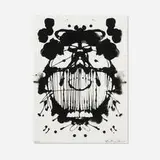Timothy Curtis, Inkblot Face No. 113, 2020, screenprint on Coventry Rag