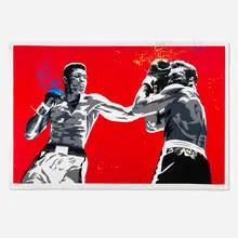 Muhammad Ali by Thierry Guetta, 2009, screenprint in colors with acrylic hand-additions, sold Sep 2025