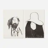 Harold Town, John Lennon; Yoko Ono (diptych), 1969, lithograph