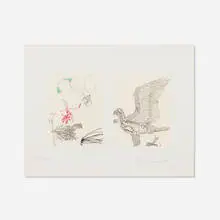 Merce Cunningham, Untitled (from the 1993 Whitney Biennial in Seoul portfolio), 1993, lithograph and screenprint in colors