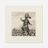 William Kentridge, Untitled (Scarecrow) (from the West Coast Landscapes portfolio)