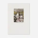 Salvador Dalí, Una carretilla de carne sangrante (from the Les Caprices de Goya portfolio), 1977, drypoint etching and aquatint in colors on BFK Rives with stencil