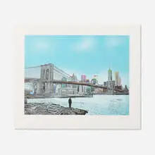 Nick Walker, The Morning After - Brooklyn (TMA), 2016, screenprint in colors on Somerset Velvet
