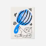 Keith Haring, Plate 2 (from The Story of Red and Blue portfolio), 1989-90, screenprint in colors