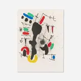 Untitled (from Liberté des libertés portfolio) by Joan Miró, 1971, lithograph in colors, sold Sep 2025