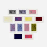 Roy Lichtenstein, Cathedrals and Haystacks sample portfolio, 1969, lithograph in colors