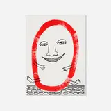 Keith Haring, Plate 5 (from The Story of Red and Blue portfolio), 1989-90, screenprint in colors