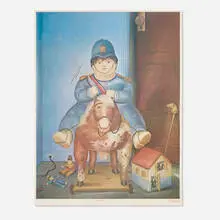 Fernando Botero, Pedrito on Horseback, 1975, offset lithograph in colors