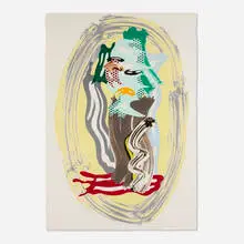 Roy Lichtenstein, Green Face (from the Brushstroke Figures series), 1989, lithograph, waxtype woodcut and screenprint in colors on cold-pressed Saunders Waterford