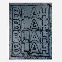 Mel Bochner, Blah Blah Blah (Inverse), 2022, screenprint in colors with diamond dust