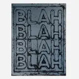 Mel Bochner, Blah Blah Blah (Inverse), 2022, screenprint in colors with diamond dust