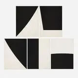 Ellsworth Kelly, Five works from Un coup de des jamais n'abolira le hasard (by Stephane Mallarme), 1992, screenprint