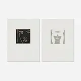 Alex Katz, Untitled #12; Untitled #22 (two works from the Gloria portfolio), 2005, etching
