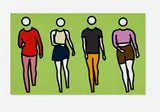 Julian Opie, Dance, Synced: Dance 2., 2024, screenprint in colors on museum board