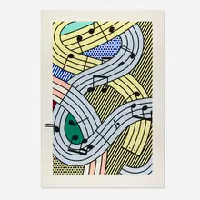 Roy Lichtenstein, Composition III, 1996, screenprint in colors on Lanaquarelle watercolor