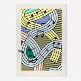 Roy Lichtenstein, Composition III, 1996, screenprint in colors on Lanaquarelle watercolor