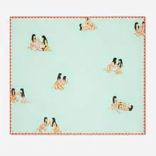 Su-en Wong, Tropical Pool, 2002, acrylic and colored pencil on painted paper