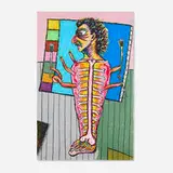 Luis Cruz Azaceta, Artist in the Studio 5, 1984, oil pastel on paper