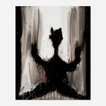 Richard Hambleton, Jumping Shadow, 2000, Liquitex on canvas