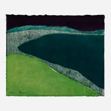 Morgen by Richard Kemble, 1975, woodcut in colors, sold Mar 2026
