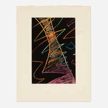 Man Ray, On the Moon, 1967, etching and aquatint in colors on Lana